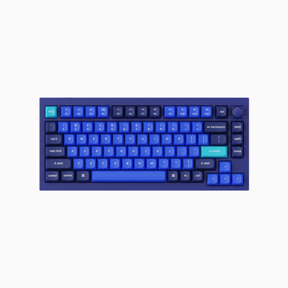 Keychron Q1 노브 블루 알루미늄 커스텀 (적축)