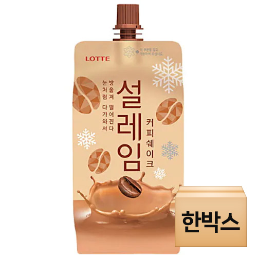 롯데웰푸드 설레임 커피쉐이크 160ml (24개)_이미지