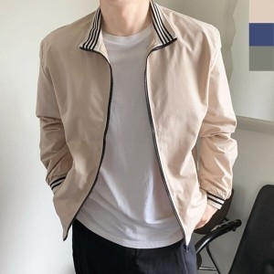 리빌모아 남자 블루종 배색라인 바람막이 봄버 자켓 DHT-JKA-SN428