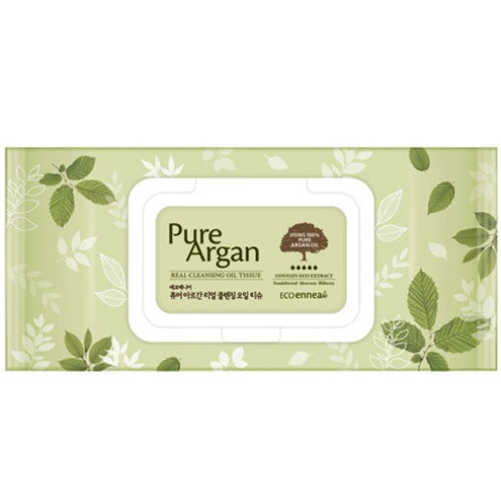 웰코스 과일나라 에코에니어 퓨어 아르간 리얼 클렌징 오일 티슈 70매 (2팩)