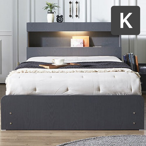 파로마 제이콥 평상형 수납 LED침대 K (독립스프링)_이미지