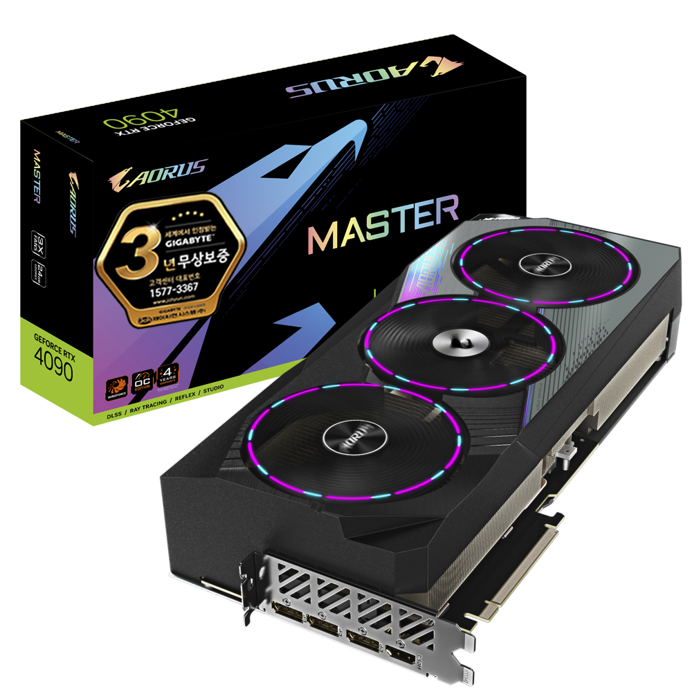 GIGABYTE AORUS 지포스 RTX 4090 MASTER D6X 24GB 제이씨현_이미지