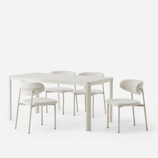 한샘 위드 세라믹 식탁 1600 (위드라운드의자4개)_이미지