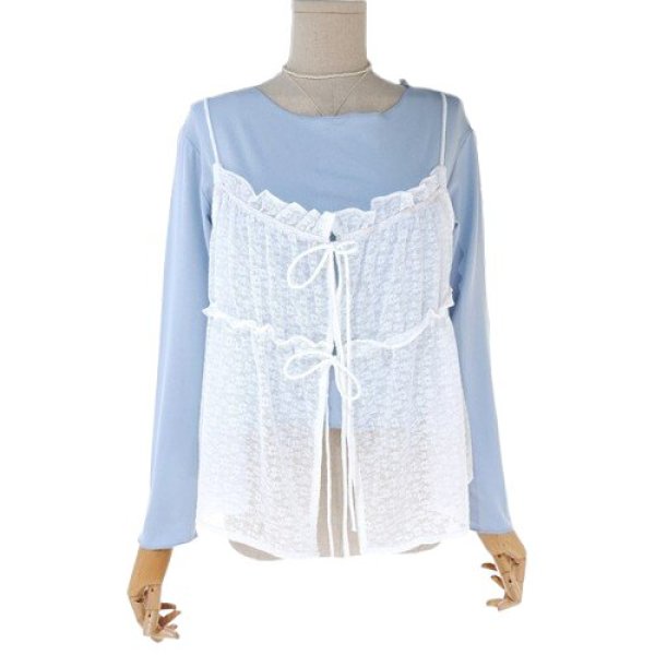 레이스뷔스띠에셋업티셔츠ML3SEP308