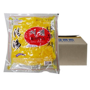 이엔푸드 슬라이스 단무지 1kg (10개)_이미지