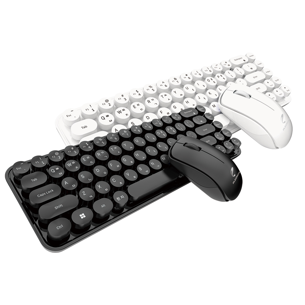 플레오맥스 AVEC-202M 무선 키보드 마우스 세트 (화이트)_이미지