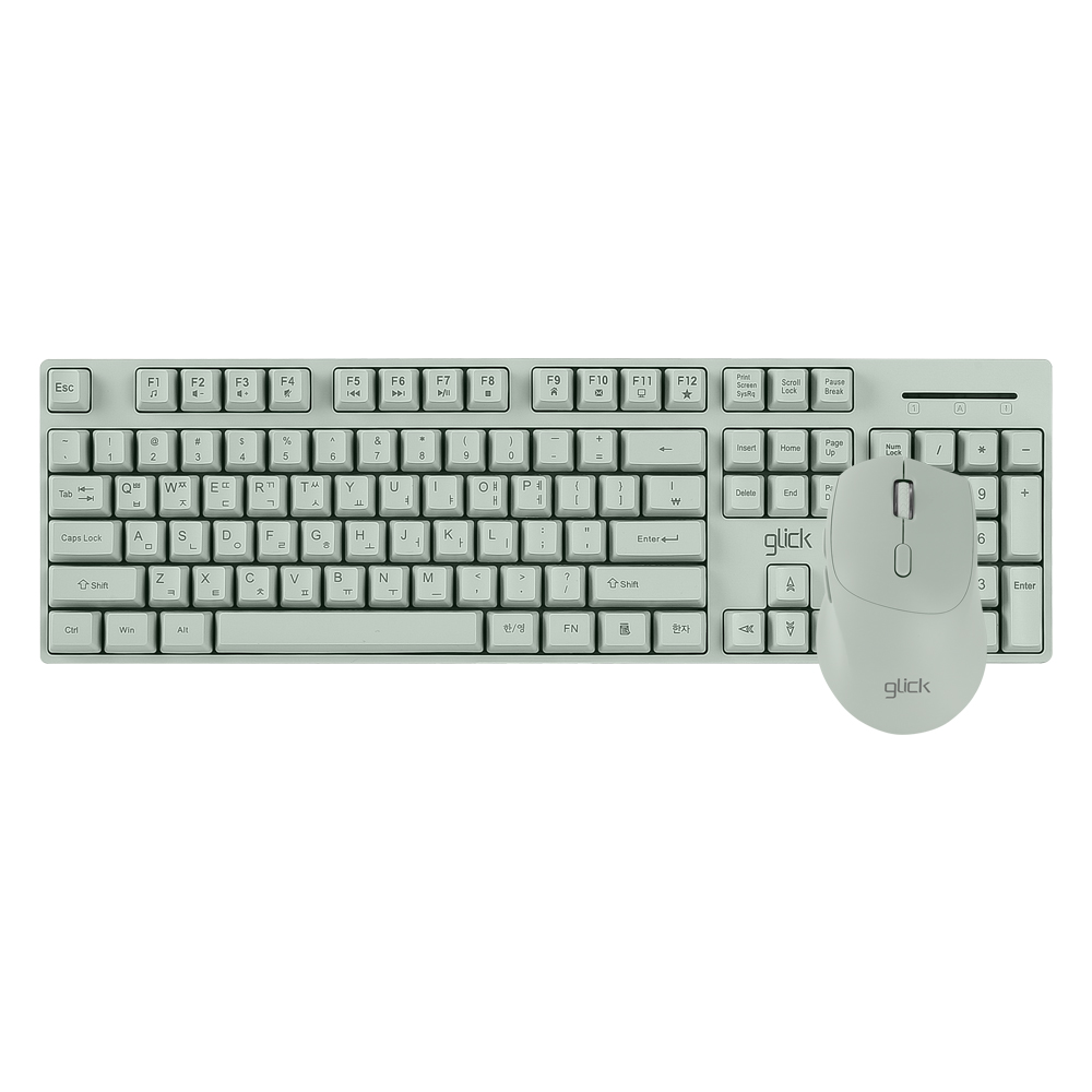 지클릭커 OFFICEPRO WMK60 스탠다드 M 무선 무소음 키보드 마우스 세트 (중고)_이미지