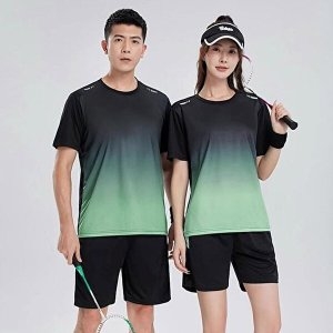 컬러감 운동 남여공용 반팔 반바지 세트 WFG2N0E