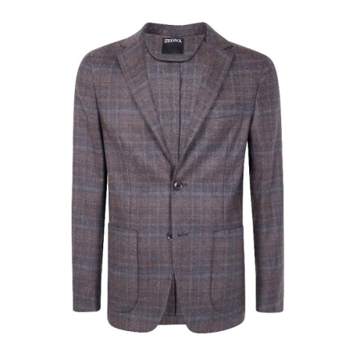 에르메네질도제냐 제냐 에르메네질도 제냐 노치드 라펠 슬림핏 울 재킷 254711A21DNMG_이미지