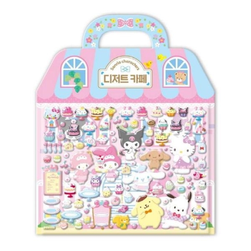 JMds 피 산리오캐릭터즈 입체가방 스티커 디저트카페 WFKE1NF