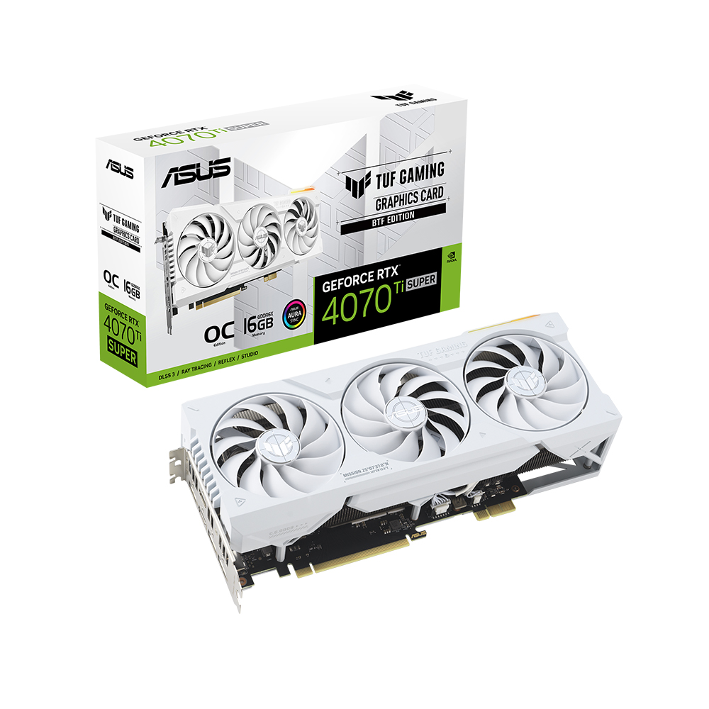 ASUS TUF Gaming 지포스 RTX 4070 Ti SUPER BTF O16G OC D6X 16GB White 인텍앤컴퍼니_이미지