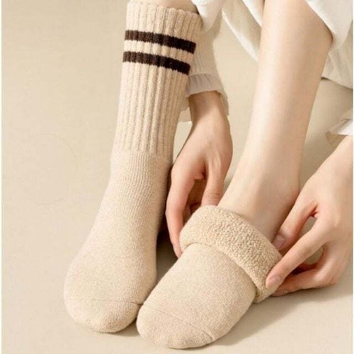 양말 겨울 여자 중목 기모 보온 데일리 심플 WFL8PTO251213