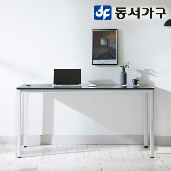 동서가구 르네 마블 철제 LPM 책상+USB포트