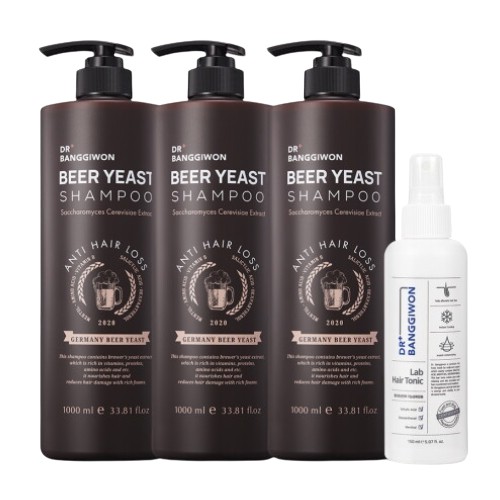 닥터방기원 맥주효모 샴푸 1000ml 3개+랩 헤어토닉 150ml 4종세트_이미지