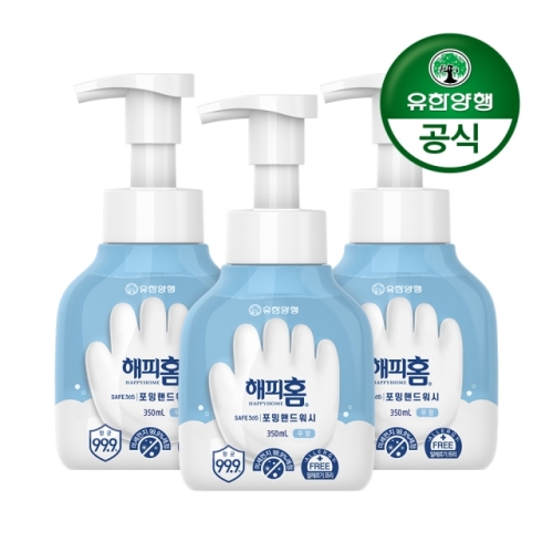 해피홈 SAFE365 핸드워시 350ml 용기 무향 3개