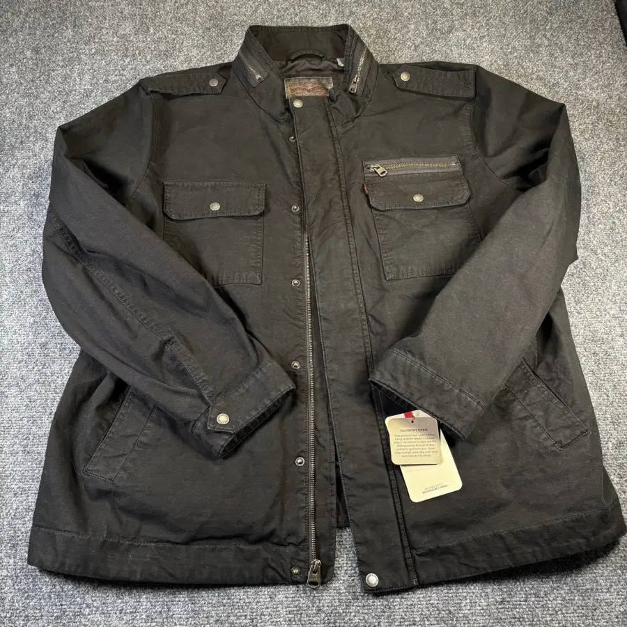 리바이스바디웨어 292625 남성 워시드 코튼 밀리터리 재킷 블랙 사이즈 2XL 5559921