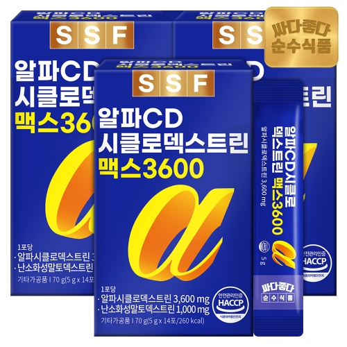 순수식품 알파CD 시클로덱스트린 맥스 3600 14포 (3개)_이미지