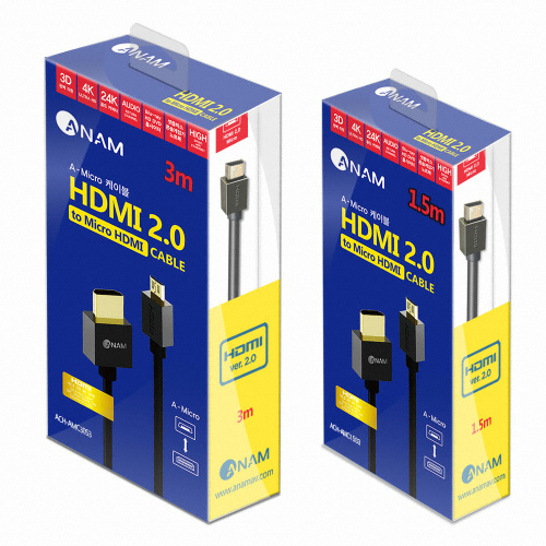 �Ƴ����� ANAM ���� HDMI to micro HDMI V2.0 ��ũ�׷��� ��Ż ���̺�