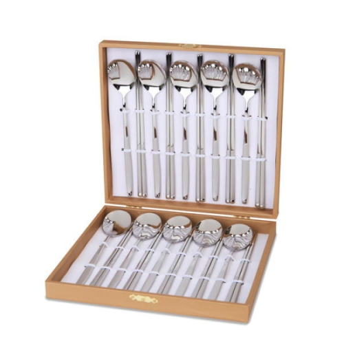 골든벨금속 콤비 샌딩 수저 10벌 세트