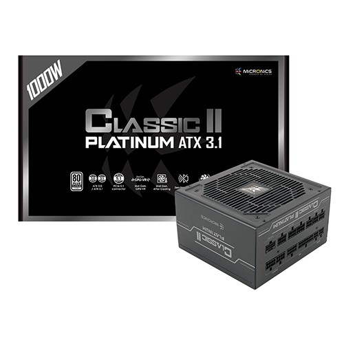 마이크로닉스 Classic II 1000W 80PLUS플래티넘 ATX3.1이미지입니다. 누르면 해당 게시물로 새창이동합니다.