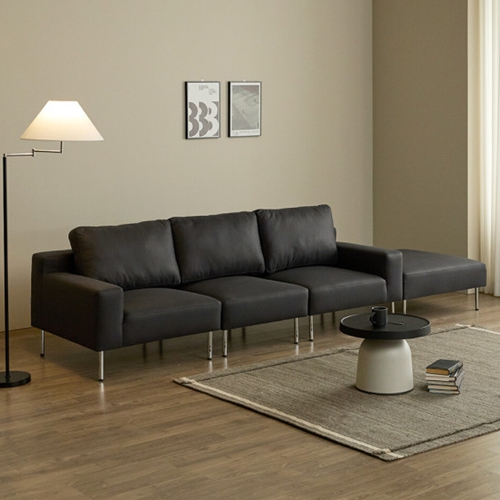 파로마 디어B 모듈 에어레더 가죽 소파 3인용 (스툴포함)