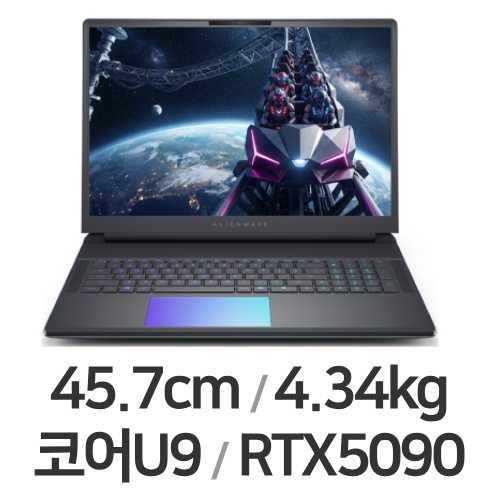 DELL 에일리언웨어 18 Area-51 DAA18250K-WP03KR (SSD 2TB)_이미지