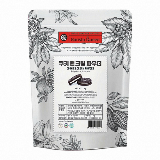 바이오믹스푸드시스템 바리스타퀸 쿠키앤크림 파우더 1kg (1개)