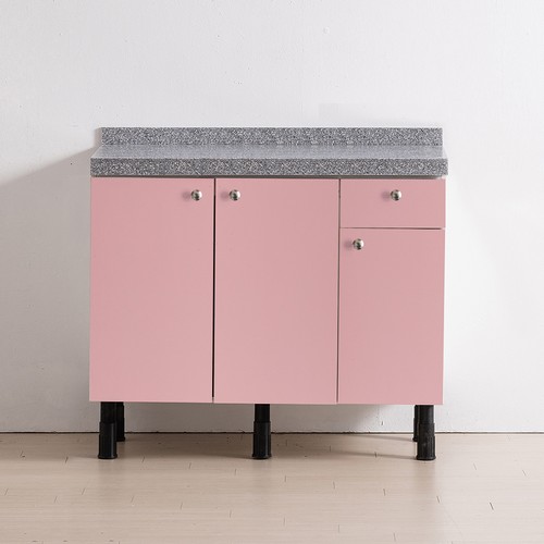 우아미가구 인조대리석 상판 서랍형 조리대 (100cm)