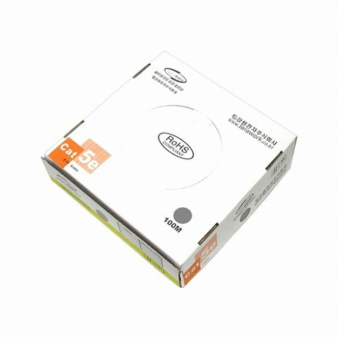 강원전자 NETmate CAT.5e FTP NM-FTP 단선 랜케이블 박스 (그레이, 100m)_이미지