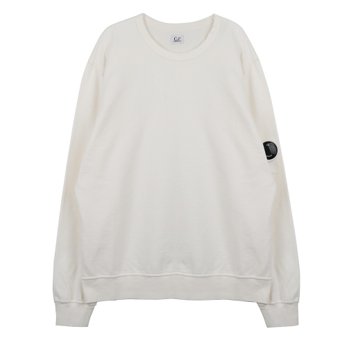 CP컴퍼니 남성 렌즈 와펜 플리스 크루넥 맨투맨 화이트 18CMSS019A-002246G-103_이미지