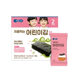 베베쿡 처음먹는 어린이김 핑크솔트 15g (1개)