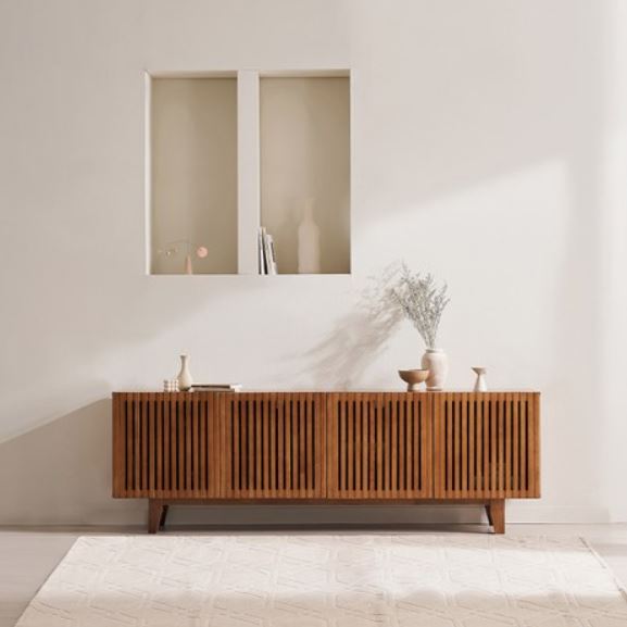 삼익가구  포븐 원목 수납장 티비다이 높은 거실장 2000