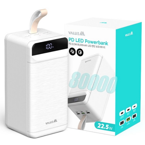 �������ڸ��� ����� PD 22.5W LED ���� �������͸� VM-PA80IPQ 80000mAh