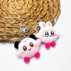 차코 JHQSXIN2_51IE핑크 포 토끼 인형 차키 파우치 열쇠고_이미지