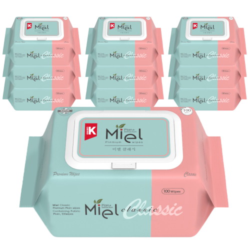 미엘 ㅤ클래식 물티슈 캡형 100매 (30팩)_이미지
