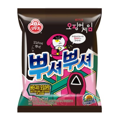 오뚜기 뿌셔뿌셔 버터구이 오징어맛 90g (4개)