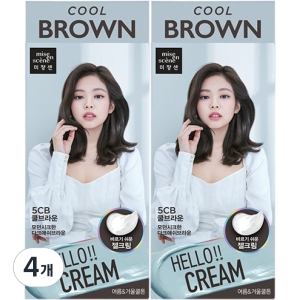 헬로크림 염색제 5CB 쿨브라운 4개