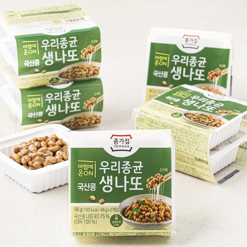 우리종균 국내산 콩 생나또 48g 12입