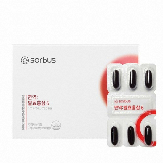 소버스 면역 발효홍삼6 90캡슐 (1개)