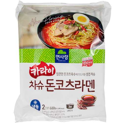 면사랑 카라이 차슈 돈코츠 라멘 2인분 냉동 660g 1개_이미지