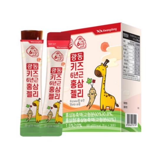 광동생활건강 광동 키즈 6년근 홍삼젤리 20g 30포 (2개)