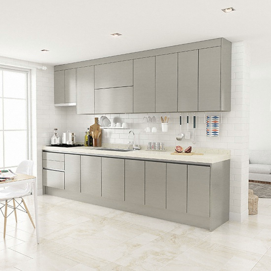 닥터씽크 릴러블키친7 메탈실버 ㅡ자 (~2.4m)_이미지