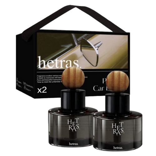 헤트라스 차량 디퓨저 방향제 60ml 2개 + 리본끈 선물세트 (2세트)_이미지