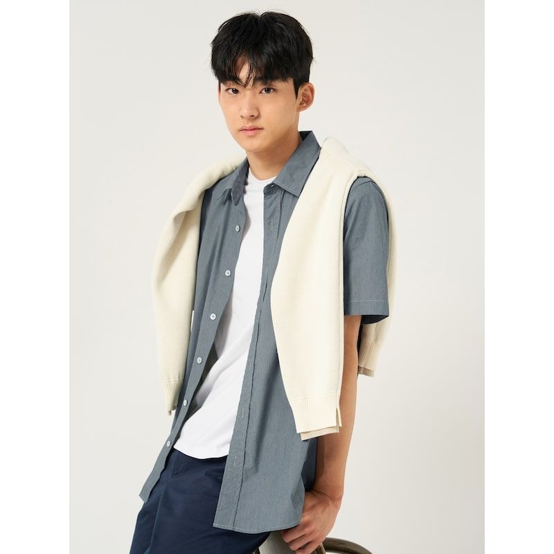 시어서커 ltgt 빈폴 BEANPOLE MEN 나일론 반소매 셔츠 그린 202639