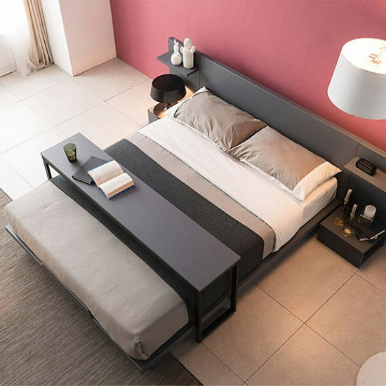 잉글랜더 스미스 평상형 침대 Q (65T삼중직케미컬폼필로우탑9존독립)_이미지