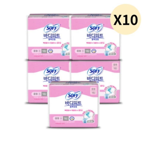 쏘피 바디피트 볼록맞춤 중형 16개 (50팩(800개))_이미지