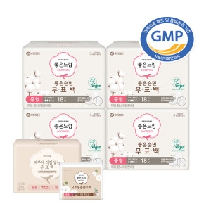좋은순면 무표백 중형 18개