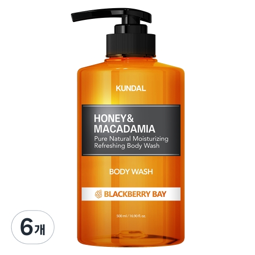 쿤달 허니&마카다미아 퓨어 바디 워시 500ml (6개)_이미지