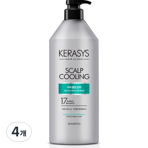 애경 케라시스 두피 쿨링 단백질 샴푸 980ml (4개)