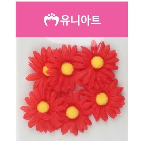 에이치플러스몰 유니아트 조화꽃 1500 뿅국화 빨강WD61294_이미지